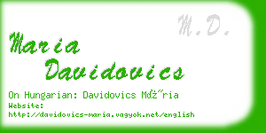 maria davidovics business card